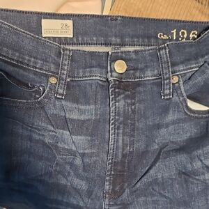 GAP High Rise Skinny Jeans in Dark Blue